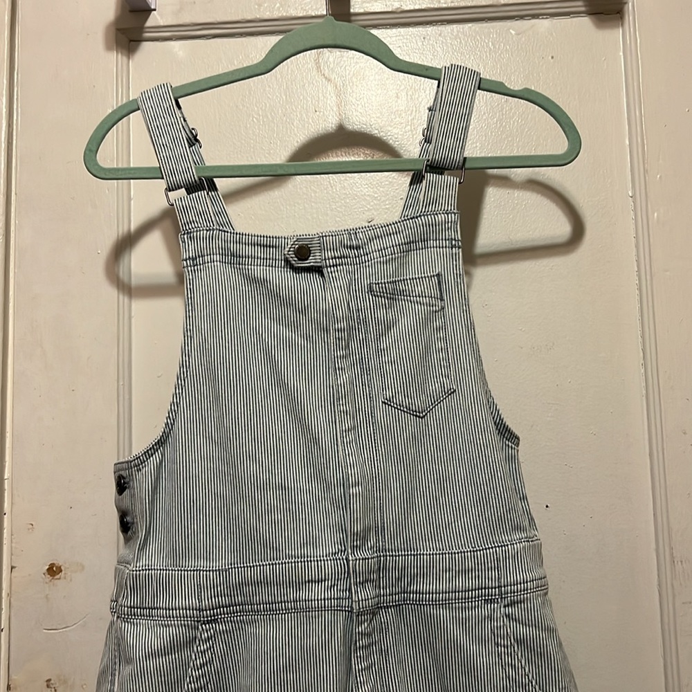 Duluth Trading Co Light Wash Denim Overalls - Pale Blue - Picture 2 of 8